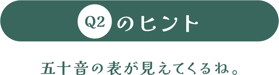 五十音の表が見えてくるね。